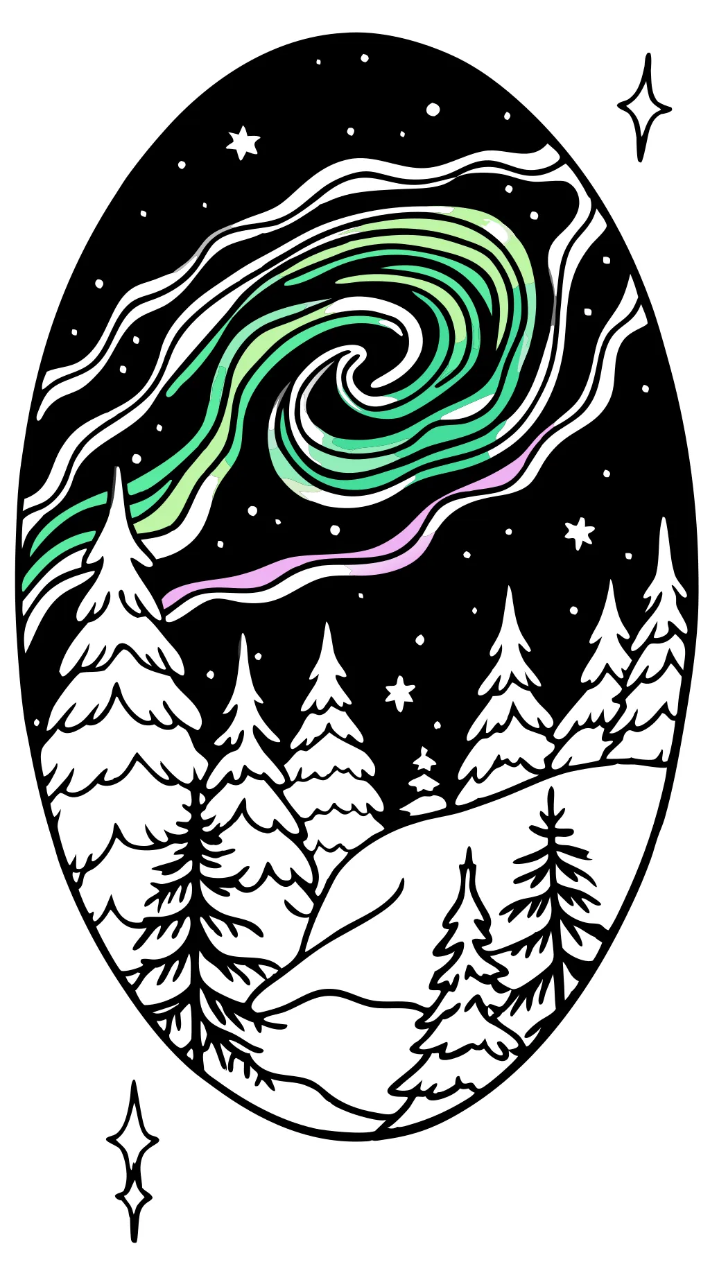 aurora coloring page